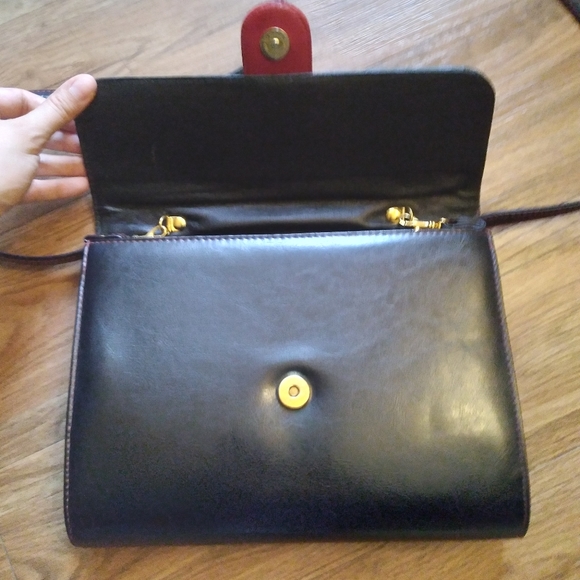 Faux leather multicolored crossbody bag - Picture 4 of 7